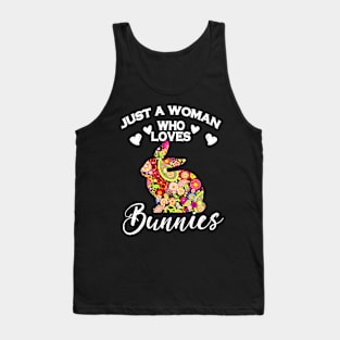 Just A Woman Who Loves Bunnies Tank Top